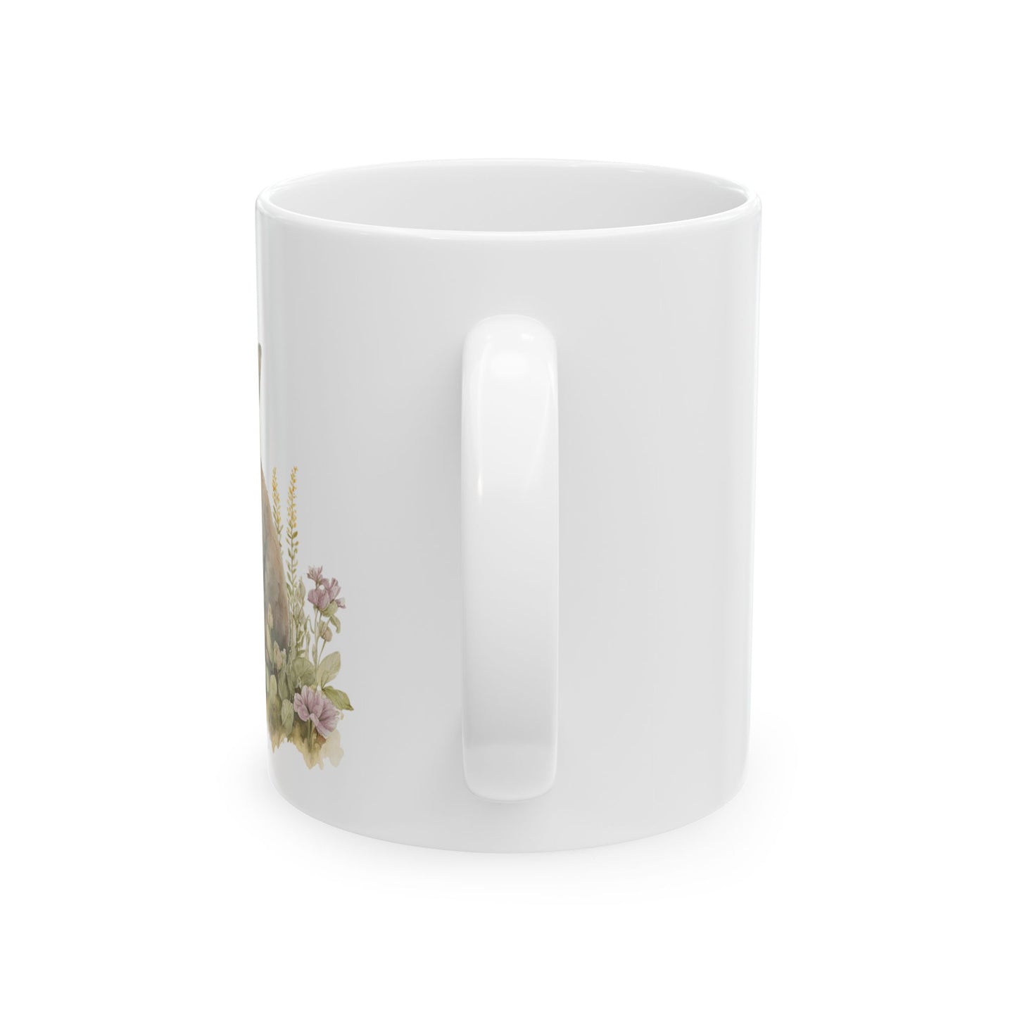 Botanical Floral Ceramic Mug - 11oz, Perfect for Tea & Coffee Lovers